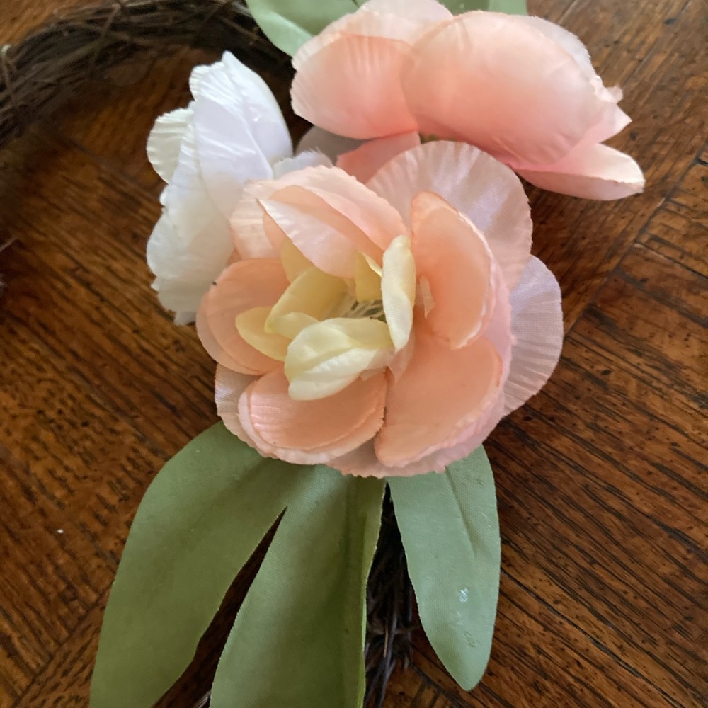 Floral heart wreath